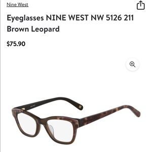 Very nice Nine West eyeglass frames.  Minimal wear.
